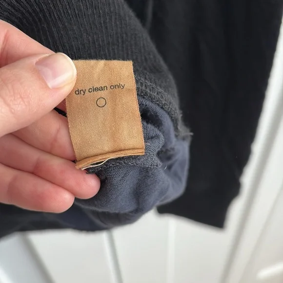 John Varvatos Men’s Wool/Cotton Sweater Elbow Pad Detail Black Size L - Picture 4 of 6